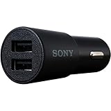 Alta seguridad integrada Sony CP-CADM2 - Cargador de coche con 2 puertos USB, color Negro
