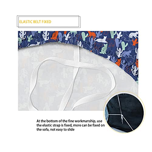 Ernzi Sofa Couch Slipcover With Elastic Straps Green Camouflage Forest Leaves Fabric Couch Covers For Kids,Pets,X-Large #TOP5