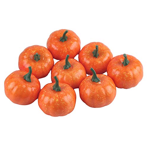 16pcs calabazas artificiales mini falsas calabazas otoño Halloween fiesta adornos Cover