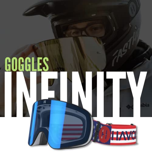 Havoc Racing Magnetic Goggles - Motocross, Dirt Biking, Snowboarding, Atv, & Utv Frameless Goggles - Uv Blocking Anti-Fog Goggles #TOP1
