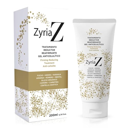 Zyriaz Crema Quemagrasas Intensiva Anticelulítico y Reafirmante Gel Lipo Reductor Día y Noche con Cafeína y Carnitina Drenante Potente Quema Grasa Abdominal y Piernas para Hombre y Mujer Poder 4 en 1