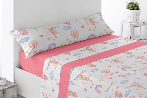 Energy Colors Textil - Hogar - Atlanta - Juego Sábanas Estampada Infantil Cama 90 Verano Microfibra (Party)