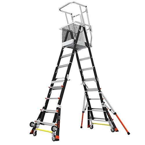 Little Giant Ladders, Adjustable Safety Cage, 5-9 foot, Safety Cage, Fiberglass, Type 1AA, 375 lbs weight rating, (18509-240)