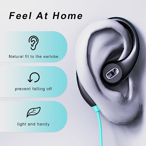 mucro Sport Earbuds Wired in-Ear Headphones with Over Ear Hook Earclip Running Earphones Wrap Around Ear Buds Compatible with Smartphone Laptop Tablet MP3-3.5mm Jack