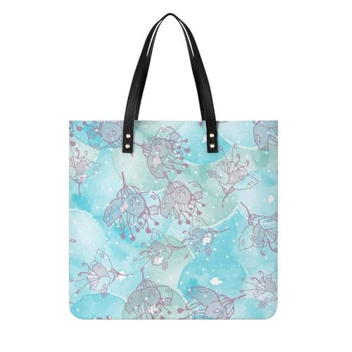 Sac à main shopper fleurs aquarelle femmes grand sac bandoulière de voyage