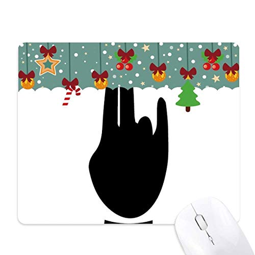 Tapis de souris en caoutchouc motif silhouette de geste noir premium