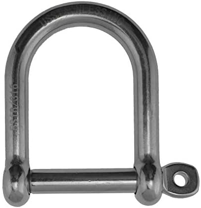 Stainless Steel 316 Wide D Shackle 5/16" (8mm) Marine Grade