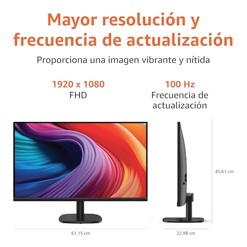 Monitor con resolución de 1920 x 1080 y frecuencia de actualización de 100 Hz