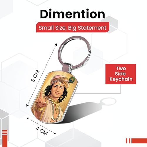 Image of Stylish Metal Keychains with Permanent Glossy Print - Inspirational Quotes & Spiritual Designs - Perfect Key chains for loved ones, Personal Use, Gifts & Return Gifts