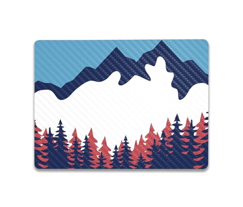 Image of MightySkins Carbon Fiber Skin Compatible with Microsoft Surface Laptop Go 3 (2023) Full Wrap Kit - Winter Scape | Protective, Durable Textured Carbon Fiber Finish | Made in The USA