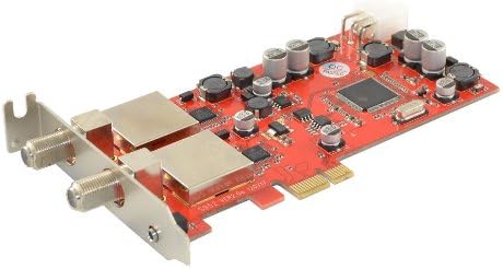 Dvbsky S952 V3 PCIe card (low profile) with 2x DVB-S2 tuner (Dual Twin Tuner), CD with windows software