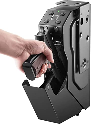 CICOLO Coffres-forts biométriques pour Pistolets, Coffre-Fort pour Armes de Poing à Empreintes digitales, Coffre-Fort Mural pour Armes de Poing, avec Clavier numérique/clé de Rechange
