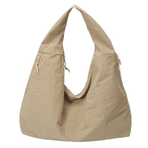 Image of Slouchy Tote Bag for Women Large Nylon Shoulder Bag with Multiple Pockets Crescent Bag Underarm Hobo Bag for Travel Gym