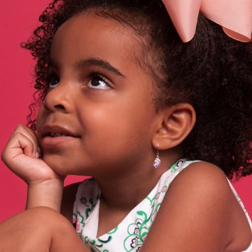 925 Sterling Silver Purple Unicorn Dangle Lever Back Earrings For Girls - Secure and Comfortable Lever Backs - Animal Lover Earrings Best For Little Girls and Pre teens3