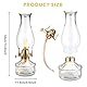 2 Pcs Petroleumlampe Öllampe Laterne Metall Glas Drehfassung Retro-Öllampe Innen Outdoor Spiegelkerosenlampe Innenbereich Winddicht Öllampe Antike Vintage Notlicht Transparentes Kerosinlaterne