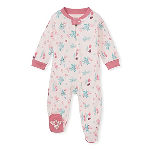 Image of Burt's Bees Baby unisex-baby Sleep & Play, Organic One-piece Romper-jumpsuit Pj, Zip Front Footed Pajama