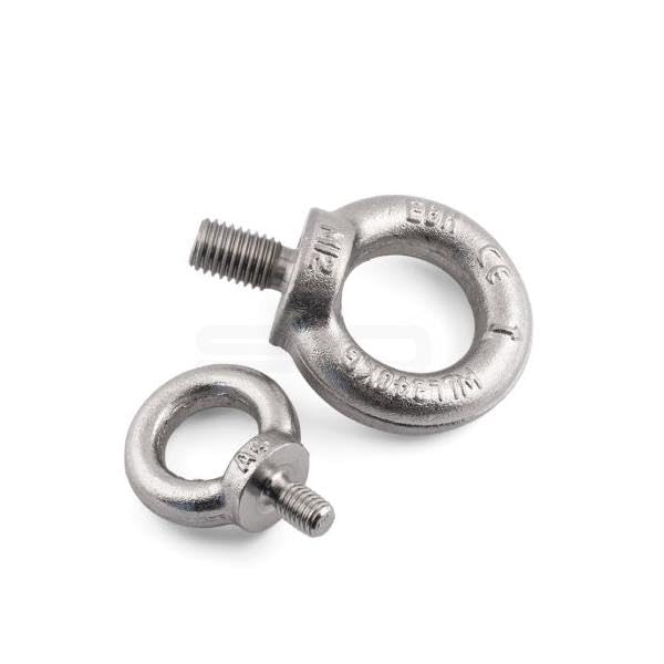 15x M12 Lifting Eye Bolt A4-316 Marine Grade Stainless Steel Male Thread Lifting Ring Eye Bolts for Living Lifting and Various Engineering Lifting Equipment
