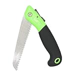 GTIWUNG Profesional Sierra de Mano Plegable, Serru...: ★Corte de manera suave y eficiente: Las hojas curvadas se adaptan perfectamente a los troncos de madera, y los dientes de sierra endurecidos son muy afilados, por lo que se puede lograr un aserrado suave y rápido. ★Mango Ergonómico: El mango adopta u...