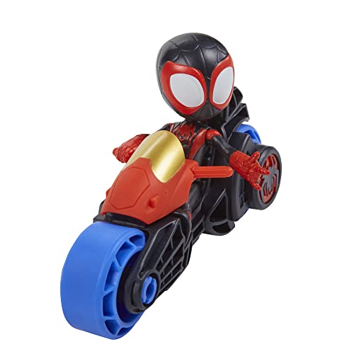 SPIDEY AND HIS AMAZING FRIENDS Marvel, Miles Morales: Spider-Man Action Figure, Toy Motorcycle, Toys for 3-Year-Olds - Image 4