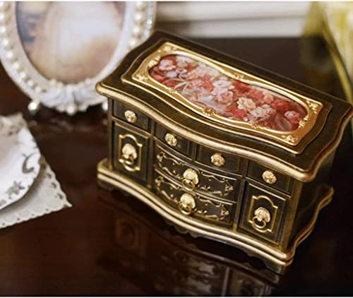 Boîte de rangement de bijoux rétro à 3 couches pour ranger les bagues - 7