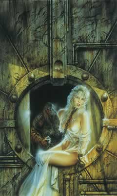 Poster Luis Royo Girl with Monster N°6 50X70 Cm pour salon moderne