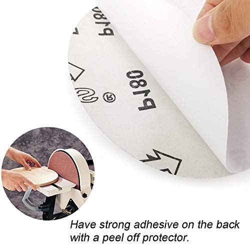 Saipor 70Stück 127mm PSA Selbstklebende Rückseite Schleifscheiben Aluminiumoxid Kein Loch Schleifscheibe Schleifkissen 80/100/120/150/180/240/400 Schleifpapier