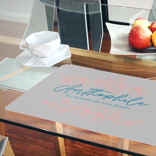 Sets de table en liège anti-rayures gris grand format napperons lavables repas