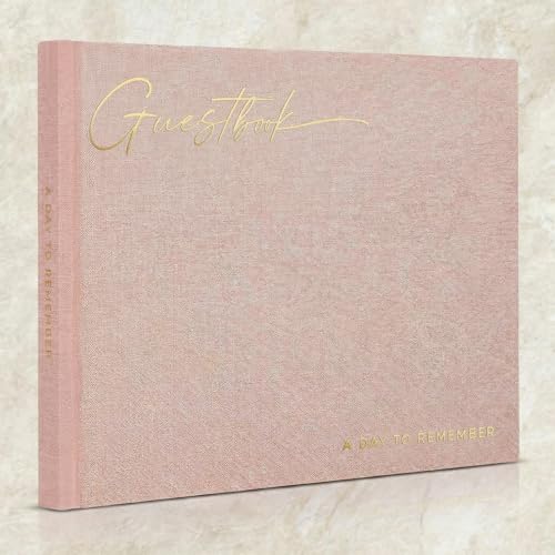 ZICOTO Beautiful Wedding Guest Book for Your Wedding Reception - Simply Elegant Guestbook to Sign in and Add Polaroid Photos - The Perfect Baby Shower Guest Book for The Special Day