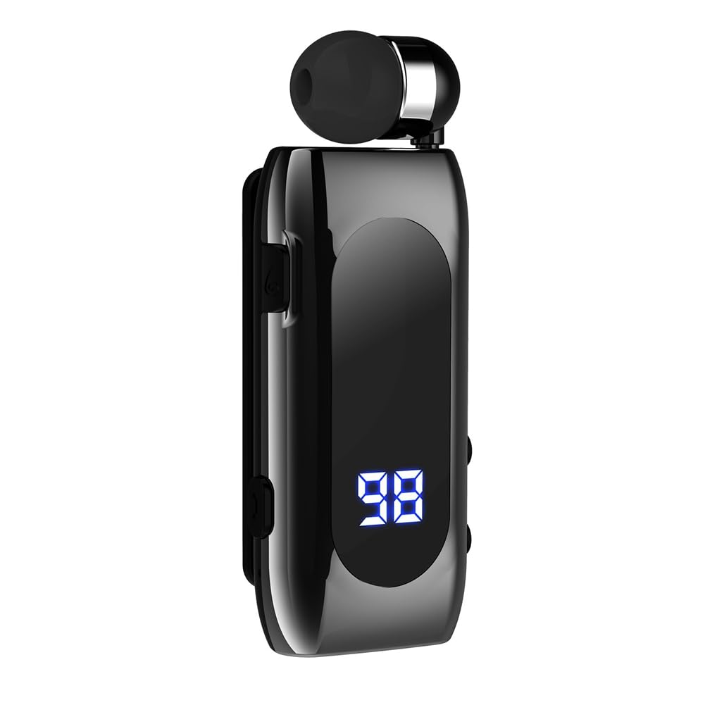 K55 Lavalier Cuffie Retrattili BT5.2 Promemoria di Chiamata Vibrazione Movimento Clip Controller Auricolare PK F920 Nero