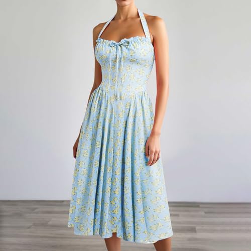 Robe dentelle volantée fluide midi style bohème et dos nu - 3