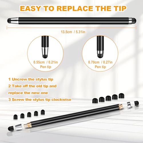 Stylus (10 Pcs), 2-in-1 Stylus Pen for Touchscreen, High Precision and Sensitivity, Suitable for iPad/iPhone/Nintendo Switch/Samsung/Android Smartphone and Tablets, Compatible with All Touchscreen - image 3
