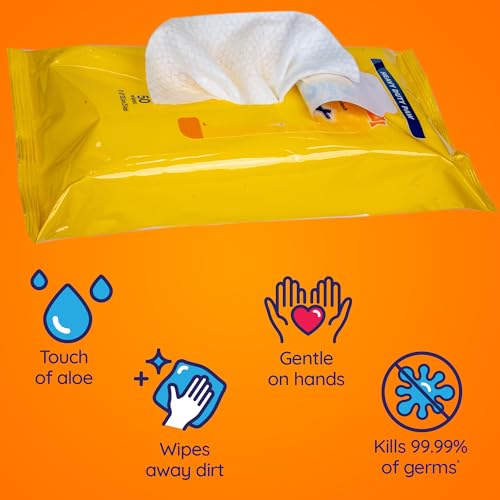 Image of Wet Ones for Pets Antibacterial Heavy Duty Dog Paw Wipes with Tropical Splash Scent - Kills 99.99% of Germs, Thick Durable Disposable Paw Wipes for Dogs, 50 Count