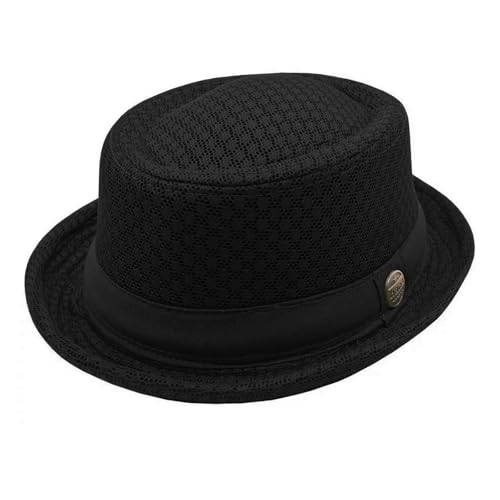 FakeFace Strohhut Fedora Herren Damen Pork Pie Hut Panama Boater Derby Sonnenhut Sommerhut Sommer Sonnenschutz Strandhut Kappe Jazz Hut Vintage Party Outdoor