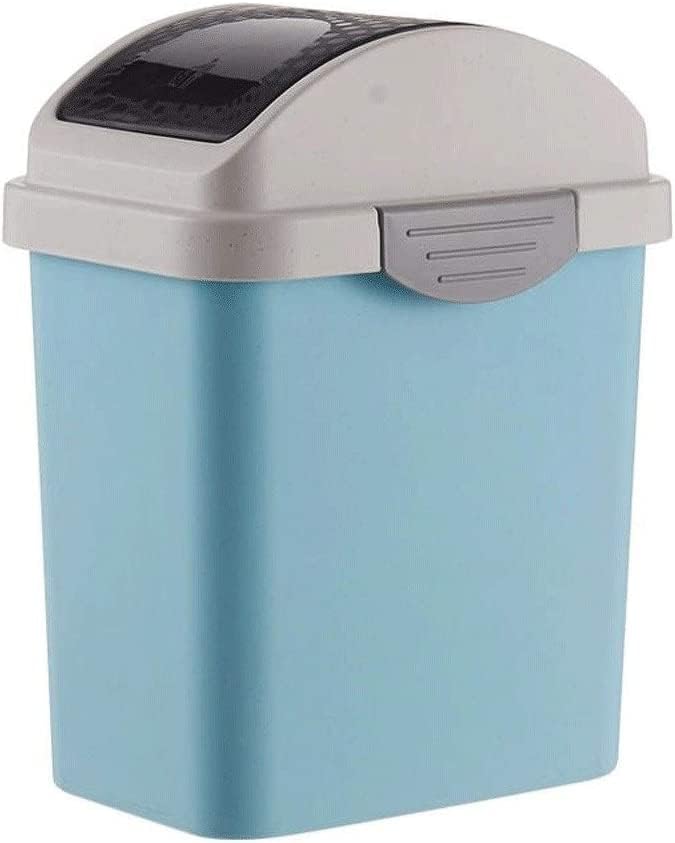 Miniatura 2 de NTIYOU Garbage Cans Swing Cover Household Garbage Bin,4.72.1 Gallon Capacity,for Kitchen,Office,Courtyard,Can Slit(Size S Blue) Basket