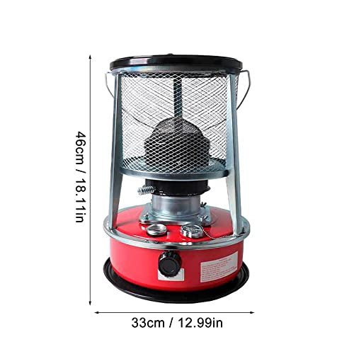Fudao Kerosene Stove Heater With Stove Bag Lightweight Portable Stainless Steel Oil Heater Glass Burner For Indoor Camping (Red, 46X33Cm) #TOP6