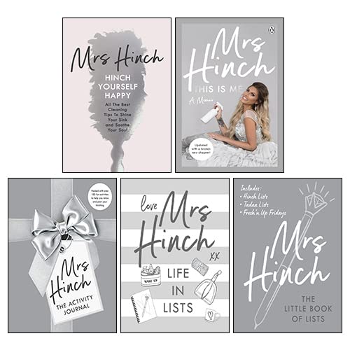 Mrs Hinch 5 Books Collection Set (The Little Book of Lists, This Is Me