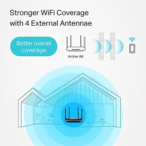 image for TP-Link AC1200 Gigabit WiFi Router (Archer A6) - 5GHz Dual Band Mu-MIM
