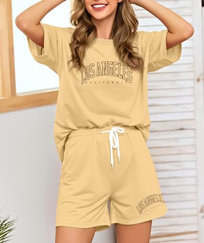 Image of SHODOX Womens Cotton Blend Printed Tshirt and Short Co-ords Set (Pack of 1)