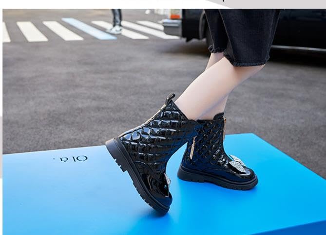 Girls Ankle Boots Side Zip Comfort Non-Slip Boot ZIP Outdoor Combat Boot(Toddler/Little Kid/Big Kid)3