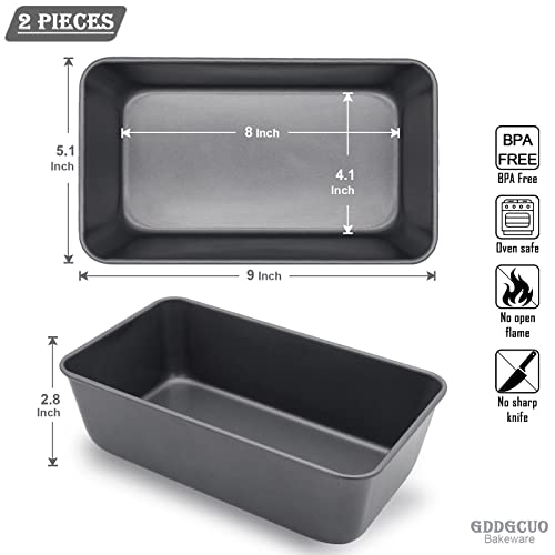 Gddgcuo Loaf Pan Set, 9 X 5 Inch Heavy Carbon Steel Bread Pan, Non-Stick Loaf Baking Pan For Baking Bread, Meatloaf And Banana Bread, 2 Pack #TOP5