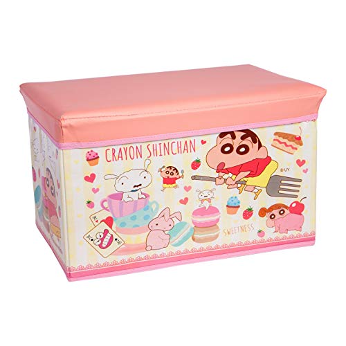 【SNOOPY DISNEY】 座れる 収納ボックス + ミニタオル ストレージBOX 収納スツール 座れる 折りたたみ (クレヨンしんちゃん)