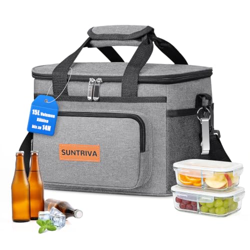 Kühltasche 24 Dosen 15L Coolerbag 14h Kühlleistung für Essen Bier Unterwegs