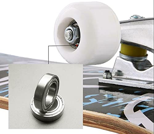 Drumm Skateboard, Skateboard für Kinder, Skateboard für Anfänger, Double Kick Maple Deck konkav Cruiser Skateboard, 7 Schichten Ahornholz, doppelte Brücke, ABEC-7 Kugellager mit PU-Rad, maximale