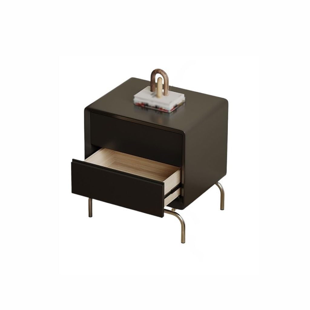 BHGFYXBS Side Tables Bedroom Modern Minimalist Creative Storage Bedside Table Simple Bedroom Shelf Stainless Steel Bedside Storage Cabinet Bedside Tables