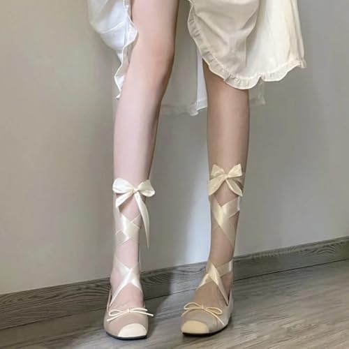Women's Satin Ballet Flats Closed Square Toe Ankle Strap Bow Crisscross Lace Up Dress Party Wedding Ballerina Flats2
