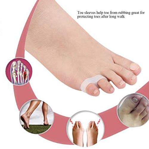 Image of 10pcs Gel Little Toe Buddy,Toe Corrector Toe Straightener,Tailor's Bunion Pads - Soft Gel Bunionette Pad Protector Tailors Bunion Pain Relief