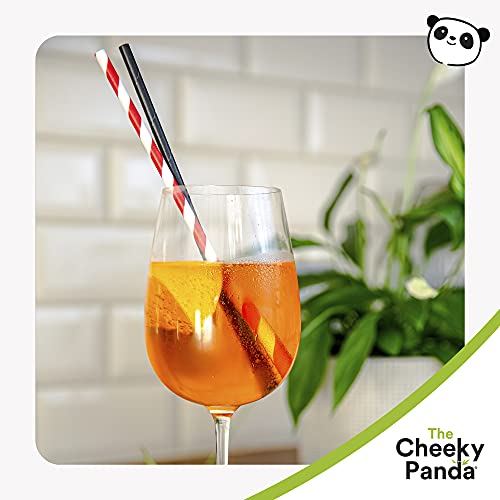 The Cheeky Panda - Bambus Strohhalme - 24x 250 Stück - Farbe: Schwarz/Weiß - Umweltfreundliche & biologisch abbaubare… - Image 5