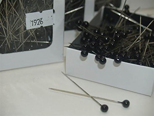 144 Round Pearl Pins 5.5cm Black (1926)