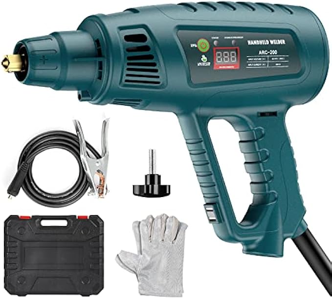 Welding Machine Kit, Faiuot Handheld Welder IGBT Digital Inverter Technology ARC Welder MMA Welding Gun 110V Hot Start Portable Welder Machine