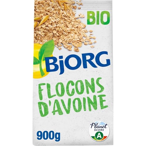 Flocons d'avoine complètes bio Bjorg pour des petits-déjeuners en famille